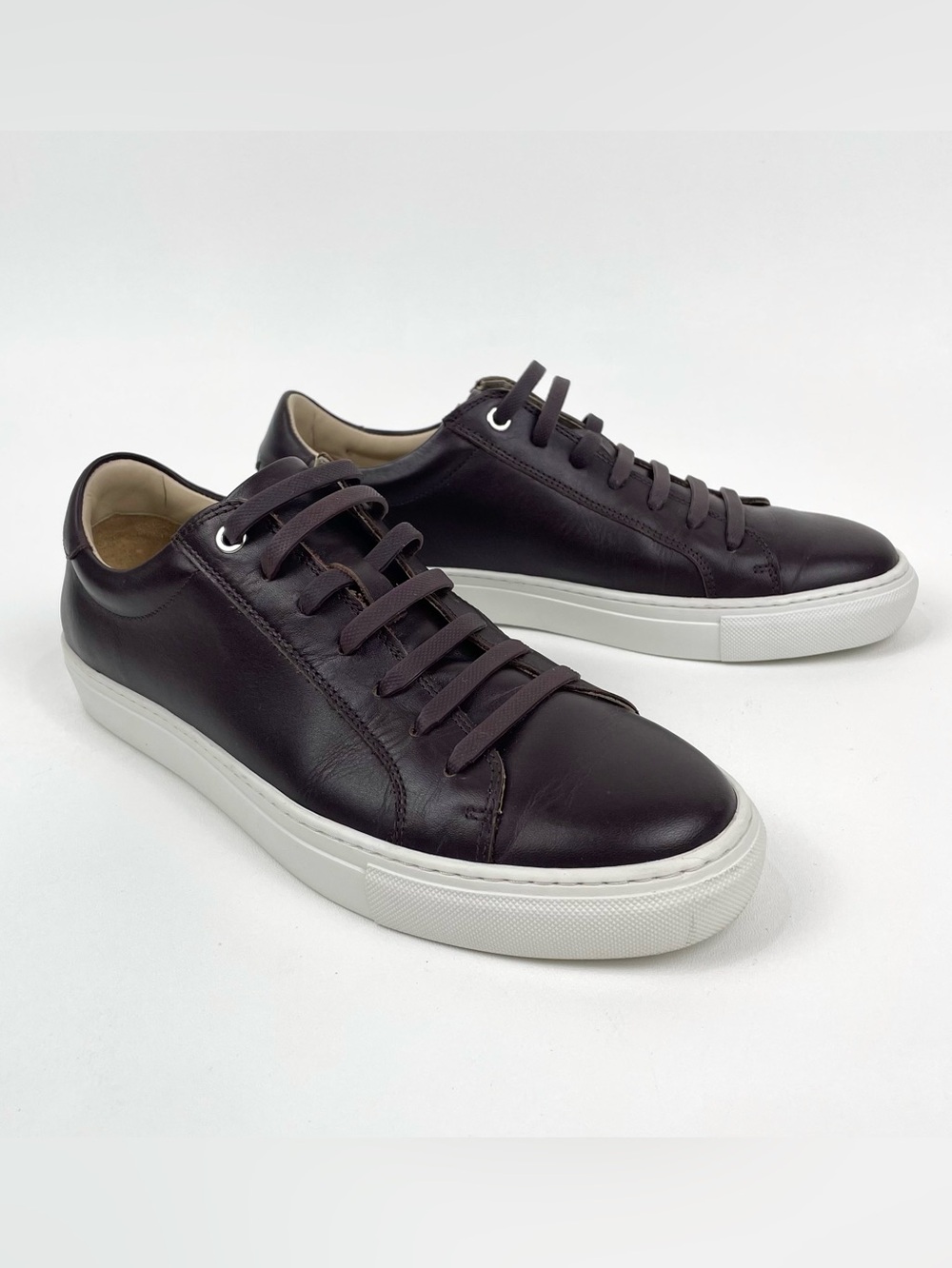Suitsupply Leather Sneaker Trainer Mens Size 8 Brown FW1430